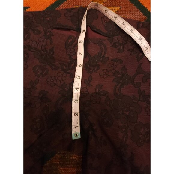 Torrid Women's Floral-Print Textured Burgundy Leggings Size 00 - Picture 4 of 9